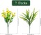 14 Pcs Artificial Outdoor Flowers UV Resistant Fake Flower -No Maintenance Faux Greenery Plants Plastic Flowers -Faux Flowers for Outdoor Planters Porch Garden Window Box Home Decor (Mix 6)